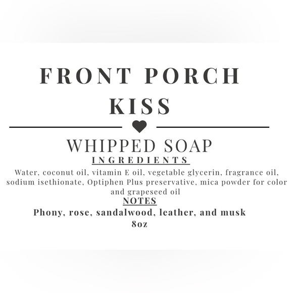 VALENTINES DAY SALE💕🚨🚨FRONT PORCH KISS 💋- WHIPPED SOAP HANDCRAFTED BY CRISTIN - Picture 4 of 4